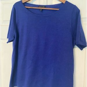 Eileen Fisher lightweight short sleeve Italian yarn sweater